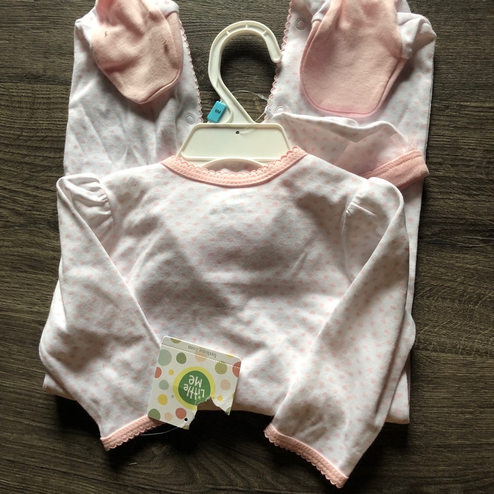 NWT Little Me Onesie Pajama & Hat Set (3-6 Month) - Picture 5 of 6